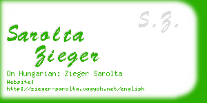sarolta zieger business card